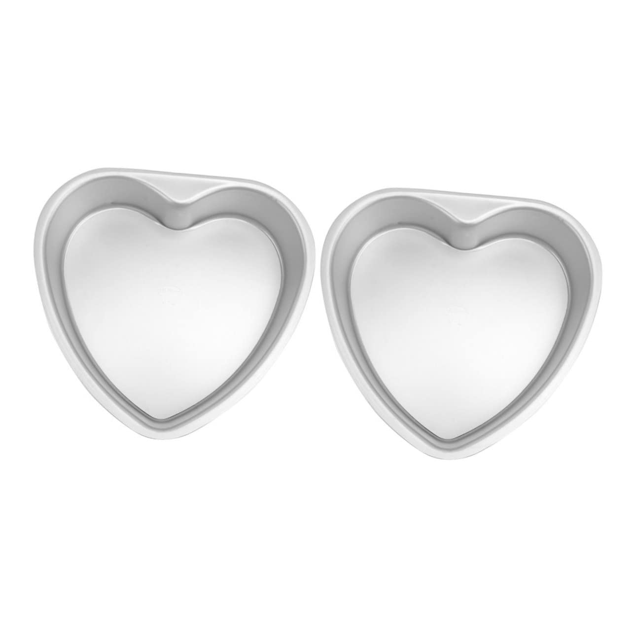 Molde para Pastel en Forma de Corazón 2 Piezas Fondo Extraíble y Superficie Lisa de Aleación de Aluminio para Hornear en Casa