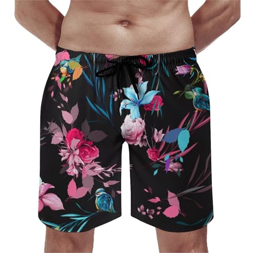 Shorts de bain homme fleurs anti-irritation séchage rapide taille S à poches