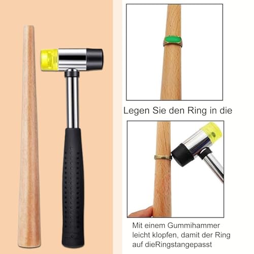 Ensemble d'outils calibrage bague 11 pièces haute précision avec marteau