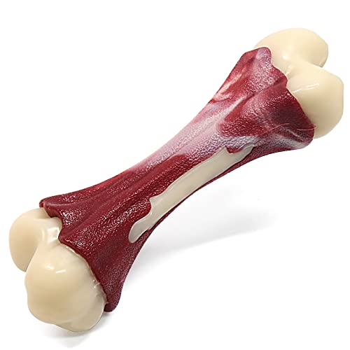 ForTomorrow Dog-Teething-Chew-Toys-Bones Real Beef Flavor Durable Dog Toys for Aggressive Chewers, Indestructible Nylon Bone Toys for Large Medium Dog ForTomorrow Dog-Teething-Chew-Toys-Bones Real Beef Flavor Durable Dog Toys for Aggressive Chewers, Indestructible Nylon Bone Toys for Large Medium Dog