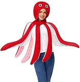 Arankhiger Sea Creature Halloween Cosplay Adult Red Octopus Dress Up Costumes Theme Celebrations Long Tentacle Arms Costume