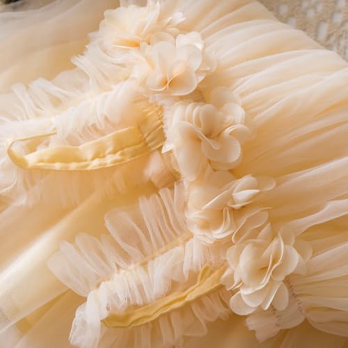Toddler Girls Tulle Tutu Dress Flower Girls Summer Sundress Size 6M-5T4