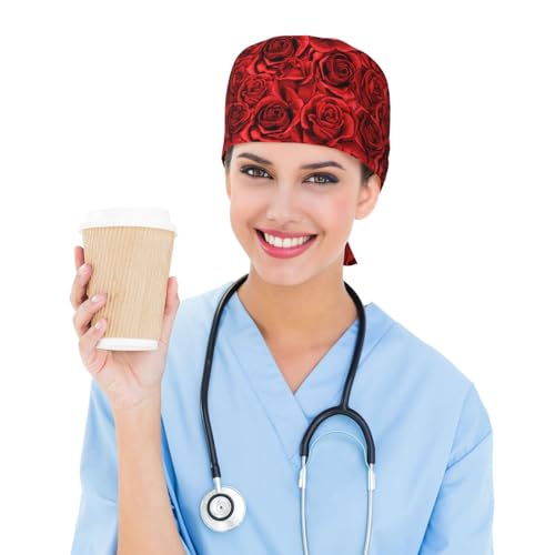 Image of Unisex Adjustable Surgical Sweatband - Elastic Bandage Cap - Scrub Caps for Nurse Working Cap