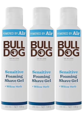 Gel de rasage moussant sensible BULLDOG solution feu du rasoir et rougeurs visage