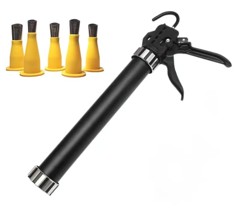 Pandairftr Pistola de calafateo de salchichas y 5 boquillas para pistola de calafateo