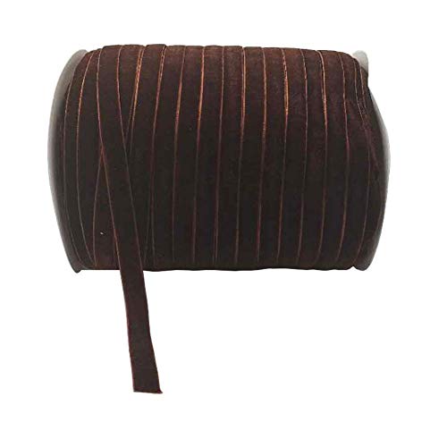 Image of 10 Yards Velvet Ribbon Spool (Coffee, 3 /8 inch)