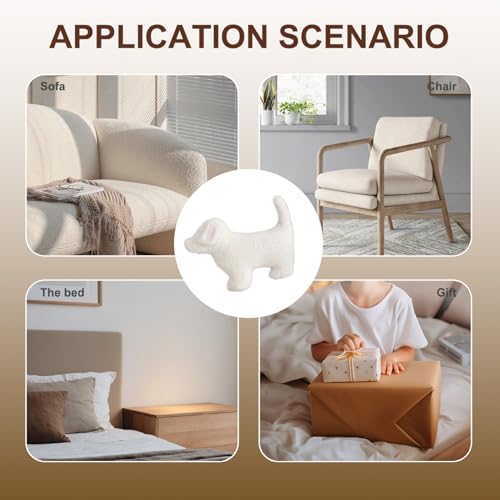KYEQATY Süße Wurfkissen weich bequemes weißes Kissen Niedliche Kissen Hundeförmige Kissen kleine dekorative Kissen Bodenkissen für Bett Couch Sofa Home Decor