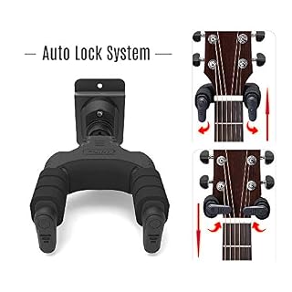 SHUIYUE GH-110M Verrouillage Automatique de la Guitare Crochet Titulaire Latte Mural pour Acoustique Folk Classique… – Image 3