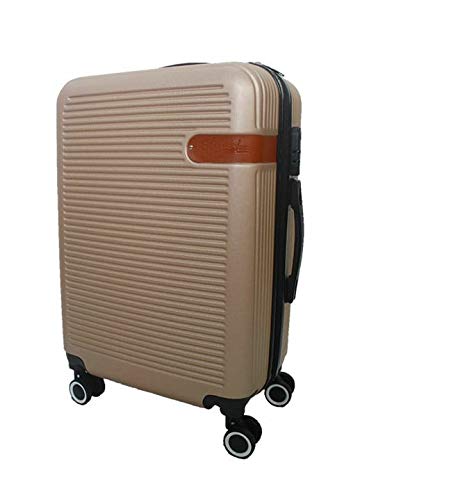 Kit 3 Malas De Viagem + 2 Frasqueira De Luxo Dourado