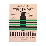 Awesome Life Water Trackerz Water Bottle Bands for Tracking Water Intake Color Green/Black