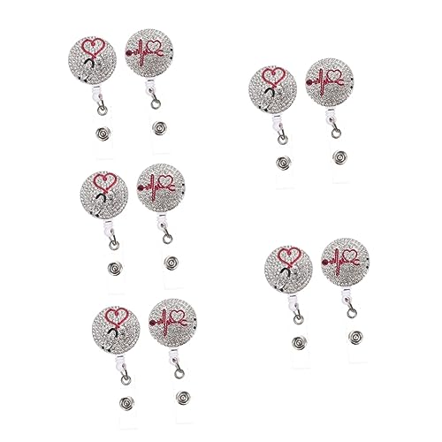 Porte-badge rétractable Ciieeo avec clip décoratif pour cartes identité (10 pièces)
