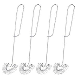 Spiralbesen, 4 Stück Edelstahl Schneebesen, Silber, 26 x 6,5 cm, Küchenhelfer zum Schlagen und Rühren