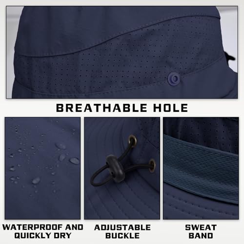 Image of Sun Hats for Men Women, UPF 50+ Protection Fishing Hat with Neck Flap