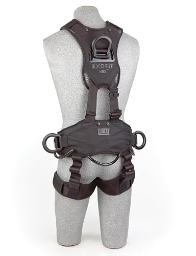 Image of 3M DBI-SALA ExoFit NEX 1113370 Full Body Black Out Rope Access /Rescue Harness, 5 AlumD-Rings, Belt w / Pad /Side D-Rings, Locking QC Leg Straps, Small, Blue /Grey