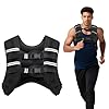 Weighted Vest, 6lb/8lb/12lb/16lb/20lb/30lb for Men, Women with Reflective Stripe, Weight Vests Adjustable for Workout, Strength Training, Running, Fitness, Muscle Building, Weight Loss clearance