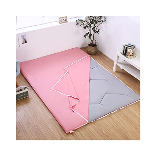 Coprimaterasso futon pieghevole giapponese, 100% cotone, rosa, 180 x 200 cm, per letto matrimoniale, king size, doppio, meditazione, copertura antipolvere per pavimento, camera degli ospiti e viaggi