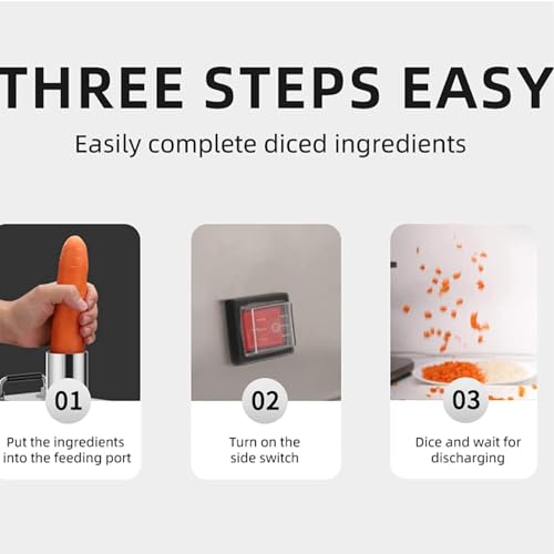Kommerzieller Gemüse- und Obstzerkleinerer, Shredder-Maschine – Automatischer Würfelschneider für Lebensmittel 5 Kommerzieller Gemüse- und Obstzerkleinerer, Shredder-Maschine – Automatischer Würfelschneider für Lebensmittel