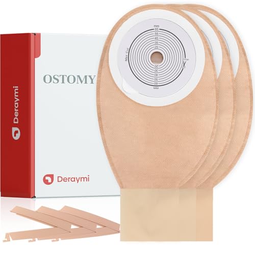 DERAYMI 20 Pack Colostomy Bags - One Piece Drainable Ostomy