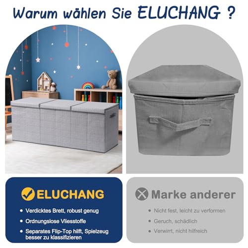ELUCHANG Toy Storage Box, 147L Large Foldable Kids Toy Chests & Boxes for Boys Girls,Toy Storage Organiser with Flip-top Lid - Image 2