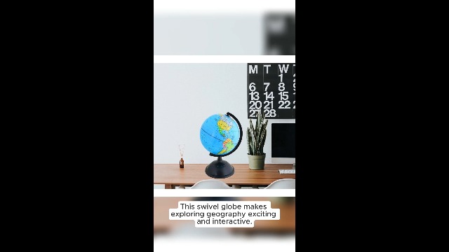 Exerz 20cm World Globe Educational - Swivel Rotating Earth