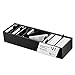 VPACK Business Card Holder Organizer with Up to 1000 Cards, Removable Dividers Business Card Case Holder Water Resistance Card Storage Box Organizer Office Business Card Holder(Black)