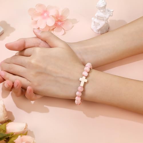 Image of Sereney Birthday Gifts for Girls Pink Handmade Beaded Bracelets for Teen