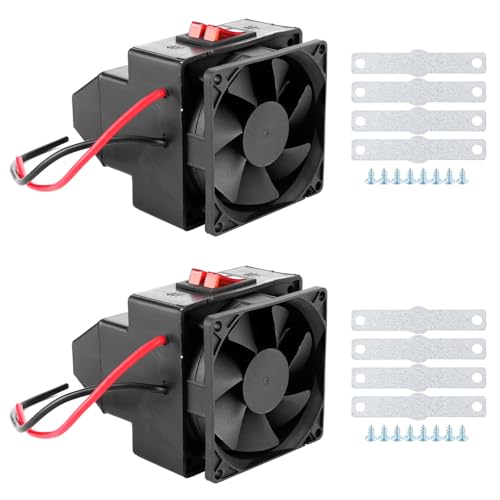 12V 260W Riscaldatore di Riscaldamento per Auto, Auto Riscaldatore Ventilatore Demister Sbrinatore Ad Aria Calda Auto Ventola Riscaldatore d'aria per Piccolo Spazio, Condizionatore (2 Pz)