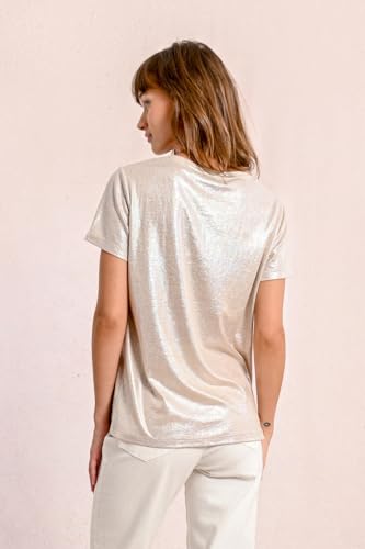 T-SHIRT Donna MOLLY BRACKEN TS103DP BEIGE – vue 5