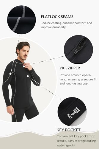 Men's Super Stretch Wetsuit Top & Shorts 2mm Talla Pequeña miniatura 5