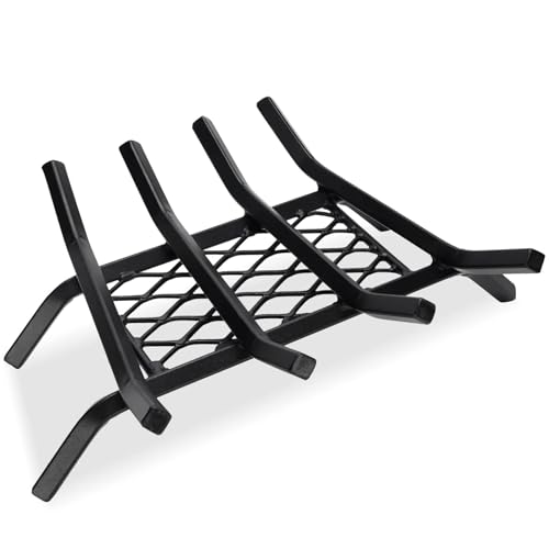 Rejilla para chimenea con retenedor rejilla
