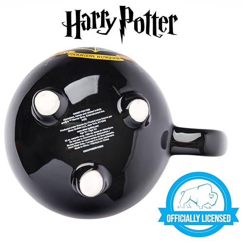 Image of Silver Buffalo HP9895B Warner Bros Harry Potter Hogwarts Cauldron 3D Sculpted Ceramic Mug, 20-Ounces | Warner Bros., 0.6 Liters, Black, 3D Sculpted Cauldron Shape