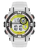 Relógio esportivo masculino cronógrafo digital com pulseira de r