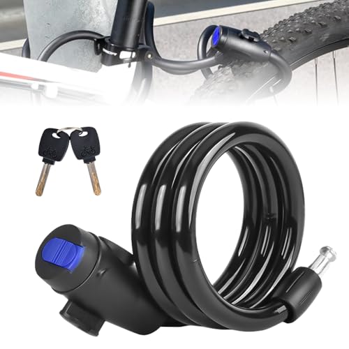 mizikuu Fahrradschloss Kinder, 100cm Kabelschloss Fahrrad mit 2...