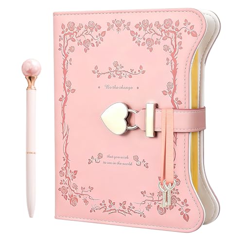 Image of Nidoul Girls Gifts Diary with Lock for Girls Ages 8-14,The Princess Diaries 360 Pages with Lock,Keys and Pen,Journal Notebook Secret Diary for Girls Cute Gifts (Princess Pink)