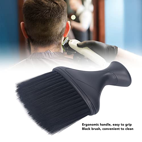 Premium Wooden Barber Neck Duster Brush with Ultra-Soft Nylon Bristles - Ergonomic Oblate Design for Haircutting Face Dusting & Styling - Image 2