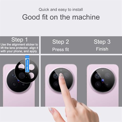 Image of FabeKee Compatible With For vivo X300 Pro 5G Full Coverage Camera Lens Protector Tempered Glass HD Clear Lens Film