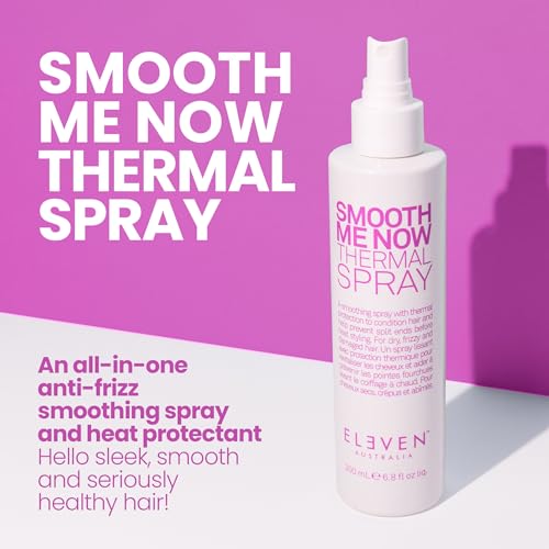 ELEVEN AUSTRALIA Smooth Me Now Thermal Spray - For Heat Protection, Anti-Frizz, Adds Shine & Softness, Lightweight Formula - 6.8 Fl Oz - Image 3