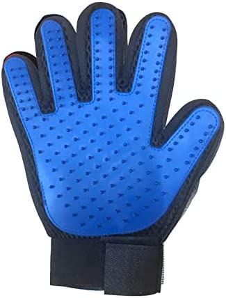 Pet Grooming Glove Gentle Deshedding Brush Glove Enhanced Five Finger Design Perfect for Dog & Cat with Long & Short Fur 1 Pack…