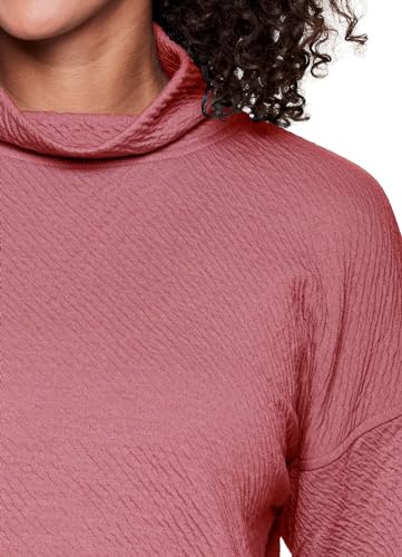 Image of RBX Active Women's Ultra Soft Quilted Cowl Neck Pullover Sweatshirt