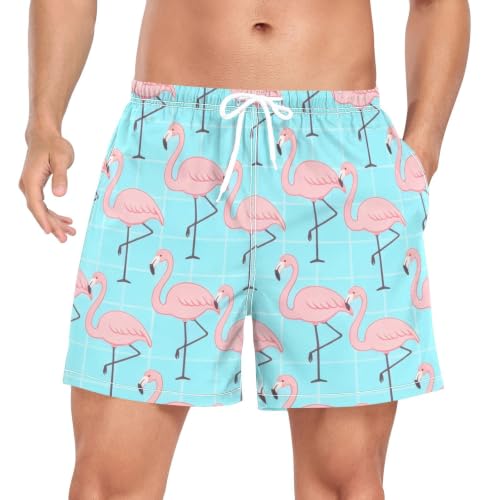 Bañador de secado rápido para hombre pantalón corto playa flamenco rosa