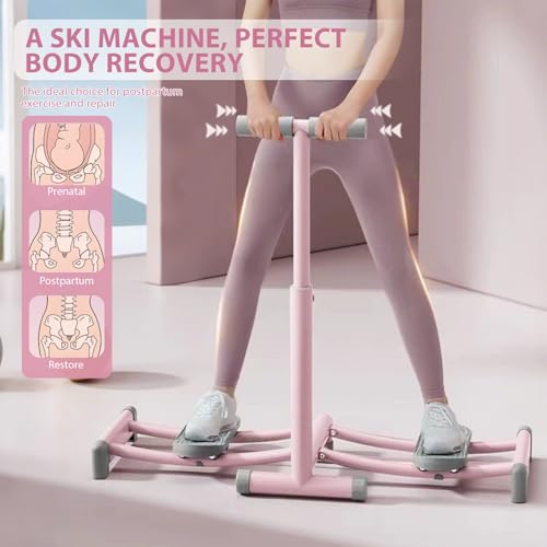 Image of Ski Machine Exercise Equipment, Foldable Ski Trainer, Adjustable Leg Ski Simulator Machine Durable Upgraded Leg Workout Equipment Hip Trainer, Pelvic Floor Trainer Woman Ski Exercise Machine for Home