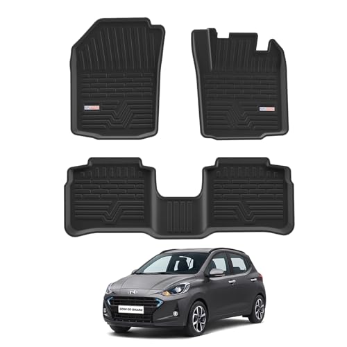 Image of 3D TPE Car Floor Mat for i10 Nios (2019 Onwards) Custom Fit, Heavy Duty & Anti-Slip i10 Nios Floor Mat | Easy to Clean, All Weather Resistant, Waterproof & Dustproof Car Foot Mat