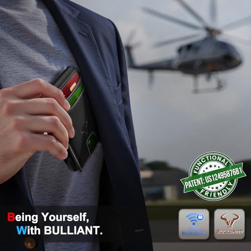 BULLIANT Men Slim Full Grain Wallet Metal Case Money Clip-Magnetic Closure - image 2