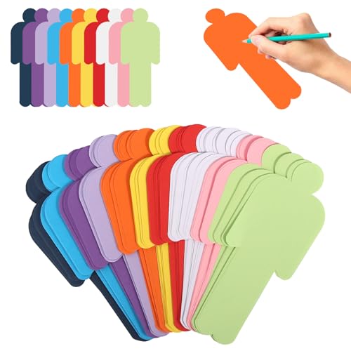 Juego de 200 Tarjetas de Moderación Tarjetas de Presentación de 20 x 8 cm Tarjeta de Vocabulario Humano de 10 Colores Tarjeta de Índice en Blanco para Oficina Escuela Presentación Conferencias