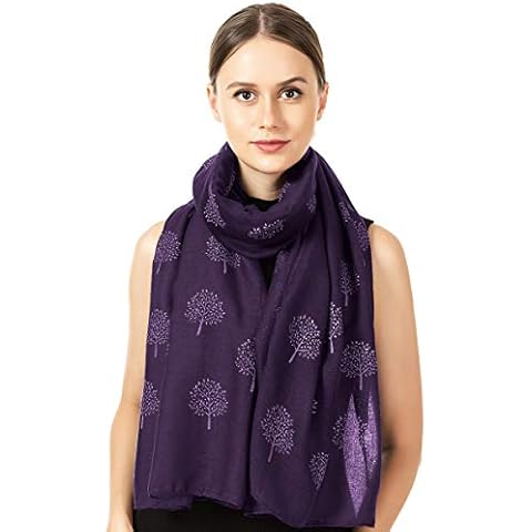 World of Shawls Mulberry Tree Scarf Shawl Wrap Soft Warm (Purple) Cover