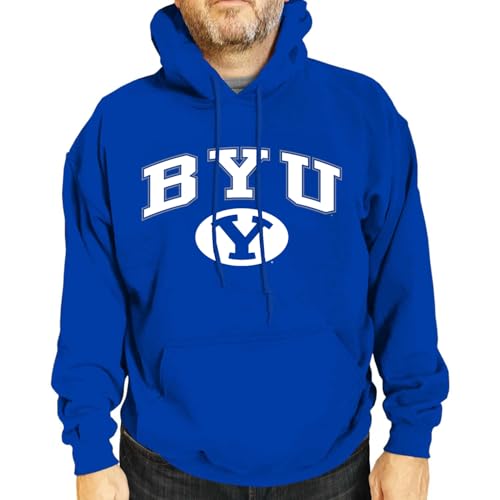 Campus Colors BYU Cougars Arch & Logo Gameday Hoodie - Navy Medium