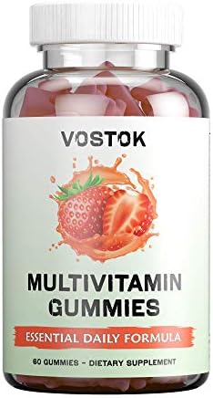 Multivitamin Gummies Essential Daily Formula - Complete and Natural Formula for Men and Women - Support for Multiple Systems and Immune Health, Non-GMO, Gluten Free, 60 Count by Vostok Nutrition