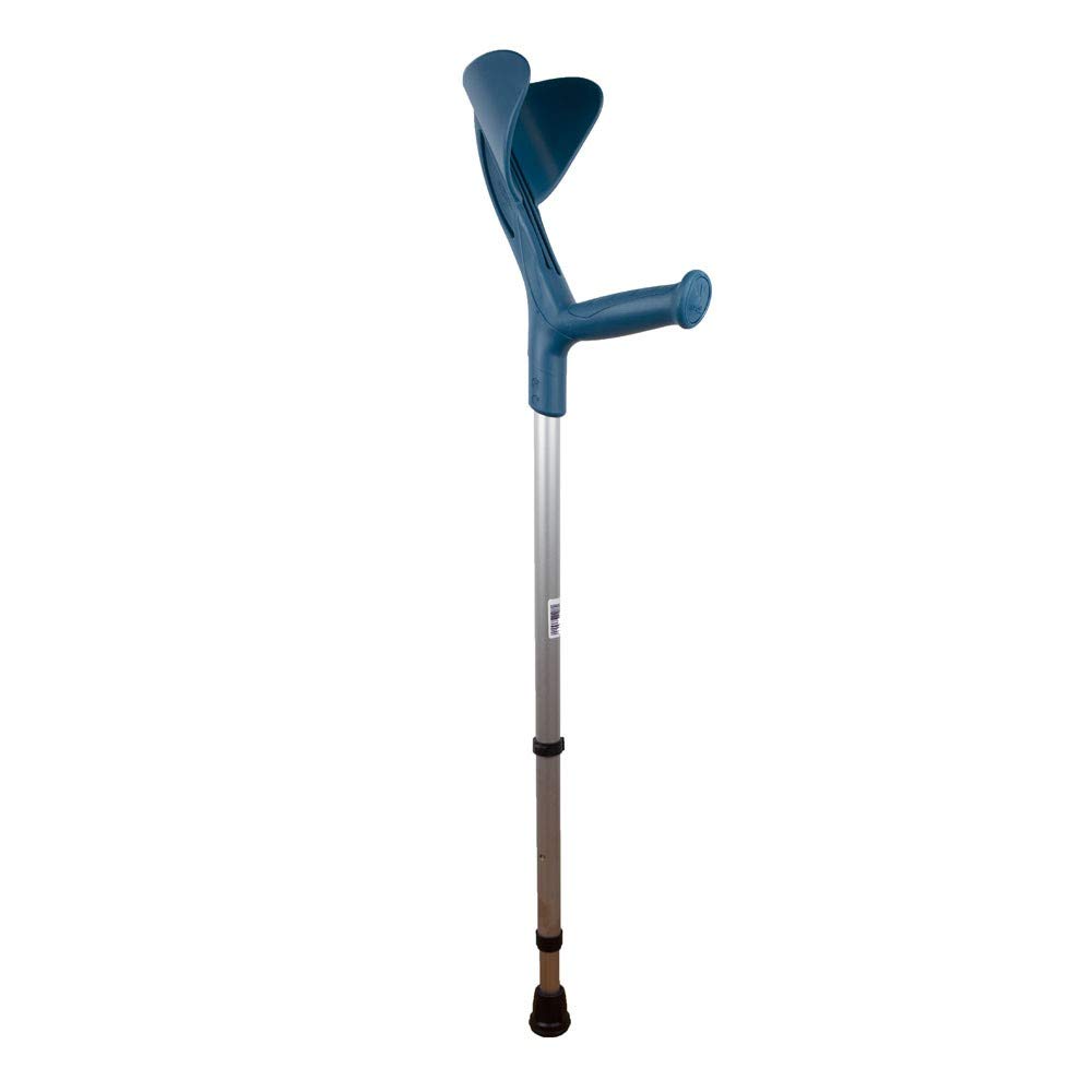 Béquille Médicales Adulte, x1, Béquilles Anglaises, Hauteur Réglable, Aluminium, Jusqu'à 150 kg, Réglage au Niveau du Brassard, Poignée Ergonomique, Embouts Antidérapants, Légères, Vert