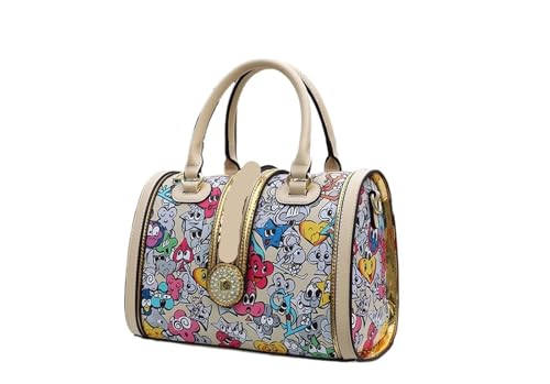 LOPJGGYF Bolso de mano for mujer, bolso clásico, bolso de mano for mujer, bolso bandolera de microfibra(Cartoons)