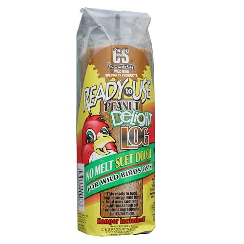 C&S Peanut Delight No Melt Suet Dough Log Ready to Use 1 Pound